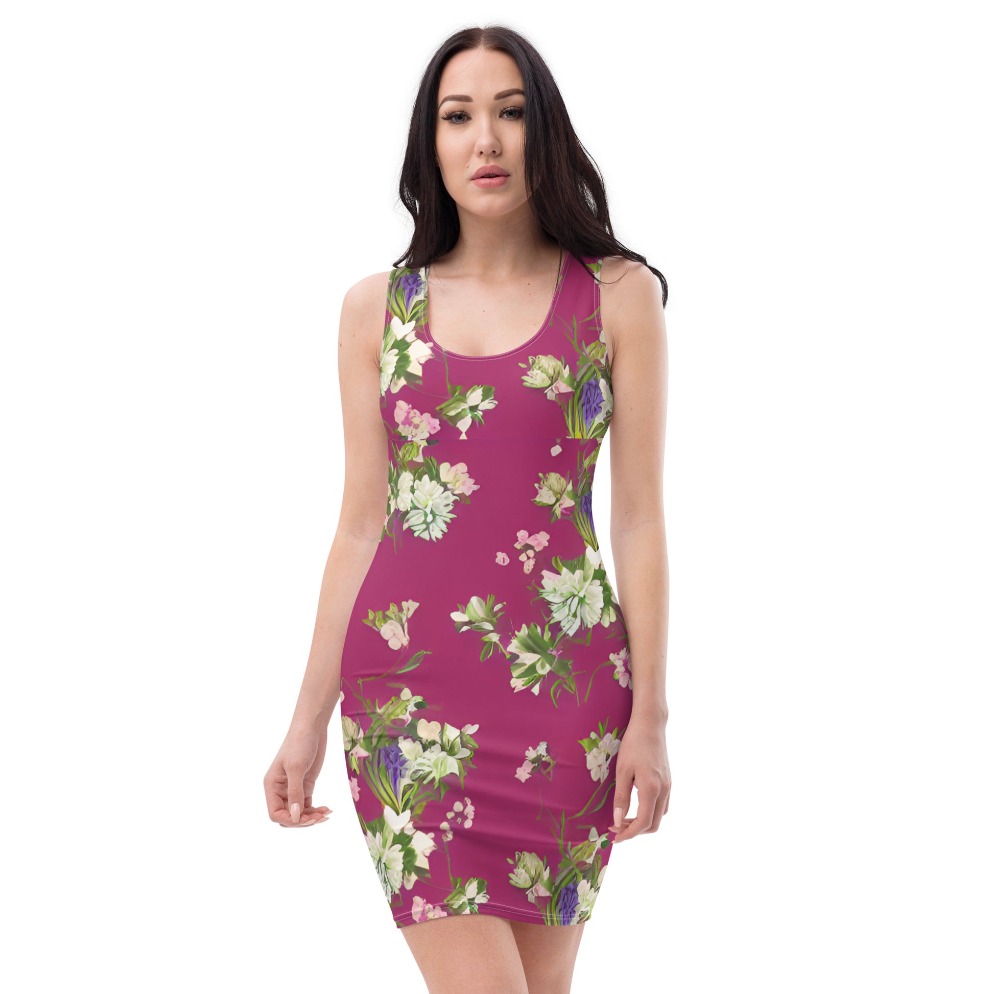 Bold and Elegant Floral Print Dress L Bold and Elegant Floral Print Dress L